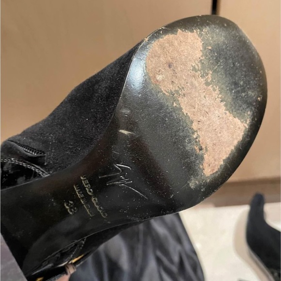 VERO CUOIO Black Leather Knee High Boots, Womens Size 8 - Picture 5 of 5